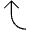 Arrow Bend Left Up Thin Icon from Phosphor Thin Set