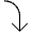 Arrow Bend Right Down Thin Icon from Phosphor Thin Set