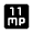 11mp Fill Icon from Rounded Fill - Material Symbols Set