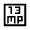 13mp Icon from Sharp Line - Material Symbols Set