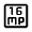 16mp Icon from Rounded Line - Material Symbols Set