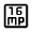 16mp Icon from Outlined Line - Material Symbols Set