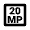 20mp Icon from Outlined Line - Material Pro Set