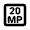 20mp Icon from Rounded Line - Material Pro Set
