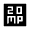20mp Fill Icon from Sharp Fill - Material Symbols Set