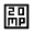 20mp Icon from Sharp Line - Material Symbols Set