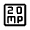 20mp Icon from Rounded Line - Material Symbols Set