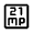 21mp Icon from Rounded Line - Material Symbols Set