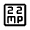 22mp Icon from Rounded Line - Material Symbols Set