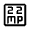 22mp Icon from Outlined Line - Material Symbols Set