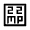 22mp Icon from Sharp Line - Material Symbols Set