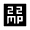 22mp Fill Icon from Sharp Fill - Material Symbols Set