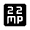 22mp Fill Icon from Outlined Fill - Material Symbols Set