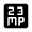 23mp Fill Icon from Outlined Fill - Material Symbols Set