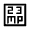 23mp Icon from Sharp Line - Material Symbols Set