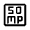 50mp Icon from Outlined Line - Material Symbols Set