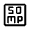 50mp Icon from Rounded Line - Material Symbols Set