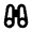 Binoculars Icon from Outlined Line - Material Pro Set