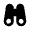 Binoculars Fill Icon from Outlined Fill - Material Pro Set