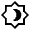 Brightness 4 Icon from Sharp Line - Material Symbols Set