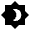 Brightness 4 Fill Icon from Sharp Fill - Material Symbols Set