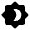 Brightness 4 Fill Icon from Rounded Fill - Material Symbols Set