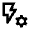 Flash Setting Gear Icon from Outlined Line - Material Pro Free Set