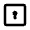 Keyhole Square Icon from Rounded Line - Material Pro Set