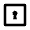Keyhole Square Icon from Outlined Line - Material Pro Set