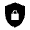 Shield Lock Fill Icon from Sharp Fill - Material Symbols Set