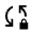 Sync Lock Icon from Sharp Line - Material Symbols Set