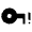 Vpn Key Alert Fill Icon from Sharp Fill - Material Symbols Set