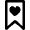 Award Banner Favorite Heart Icon from Nova Line Set