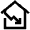 Arrow Down Home Icon from Atlas Line Set