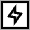 Electricity Square Icon from Atlas Line Set