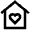 Heart Home Icon from Atlas Line Set