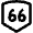 Route Sign 66 Icon from Nova Line Set