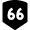 Route Sign 66 Icon from Nova Solid Set