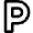 Route Sign Parking Area Icon from Nova Line Set