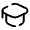 Square Academic Cap Icon from Solar Broken Set