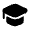 Square Academic Cap Icon from Solar Bold Set