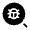 Minimalistic Magnifer Bug Icon from Solar Bold Set