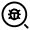 Minimalistic Magnifer Bug Icon from Solar Linear Set
