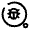Rounded Magnifer Bug Icon from Solar Broken Set