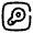 Key Minimalistic Square Icon from Solar Broken Set