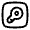 Key Minimalistic Square Icon from Solar Linear Set