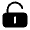 Lock Keyhole Minimalistic Unlocked Icon from Solar Bold Set
