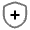 Shield Plus Icon from Solar Line Duotone Set