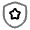 Shield Star Icon from Solar Line Duotone Set
