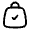 Bag Check Icon from Solar Linear Set